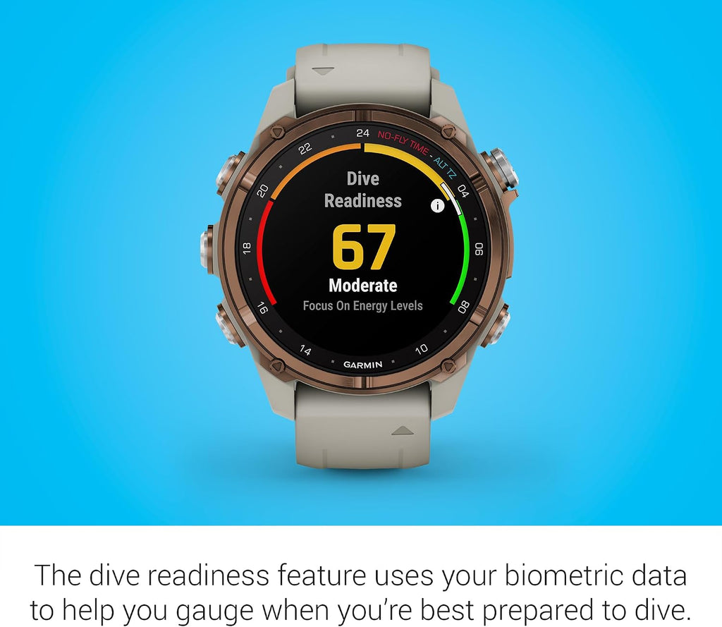 Garmin Descent™ Mk3i, Watch-Style Dive Computer, 43mm, French Gray | Subwave Sonar Networking, Multiple Dive Modes, Dive Focused Design, Dive Readiness Tool, Built-In Flashlight, Dive Log