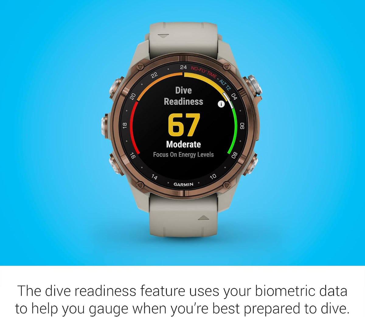 Garmin Descent™ Mk3i, Watch-Style Dive Computer, 43mm, French Gray | Subwave Sonar Networking, Multiple Dive Modes, Dive Focused Design, Dive Readiness Tool, Built-In Flashlight, Dive Log