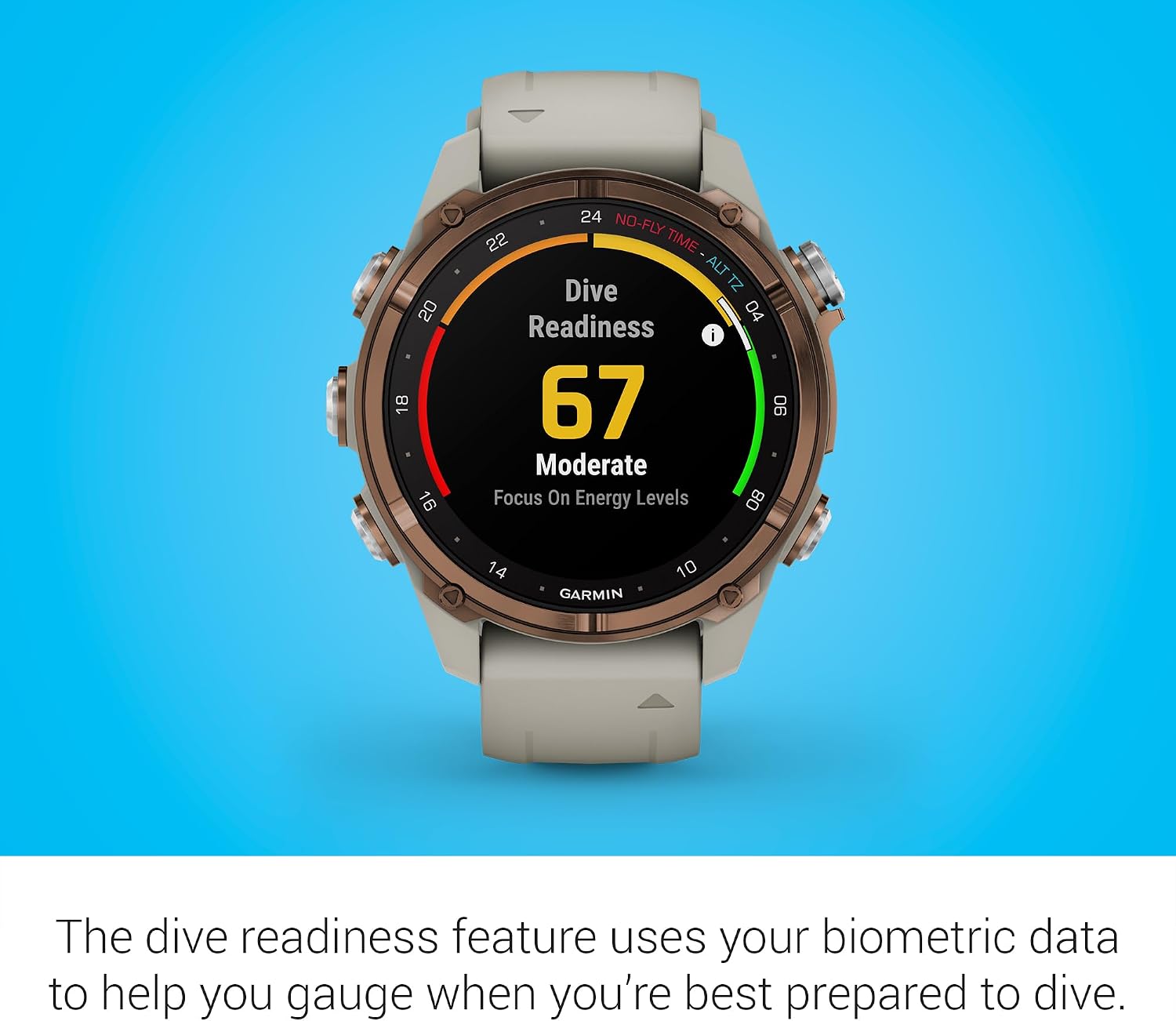 Garmin Descent™ Mk3i, Watch-Style Dive Computer, 43mm, French Gray | Subwave Sonar Networking, Multiple Dive Modes, Dive Focused Design, Dive Readiness Tool, Built-In Flashlight, Dive Log