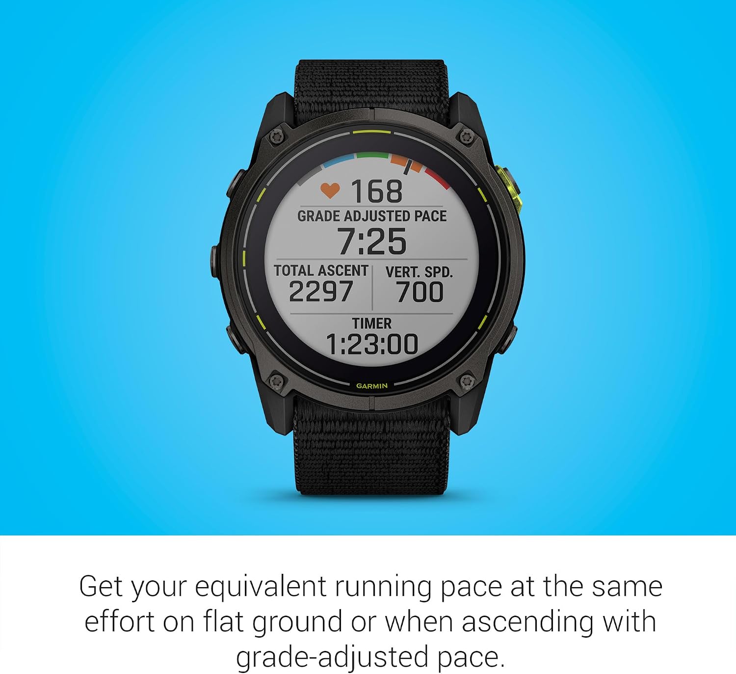 Garmin Enduro™ 3, Solar, 51 mm, Sapphire, Black UltraFit Nylon Strap | Ultraperformance GPS Smartwatch, Solar Charging, Advanced Training Metrics & Maps, , Round-Trip Routing, Built-In Flashlight