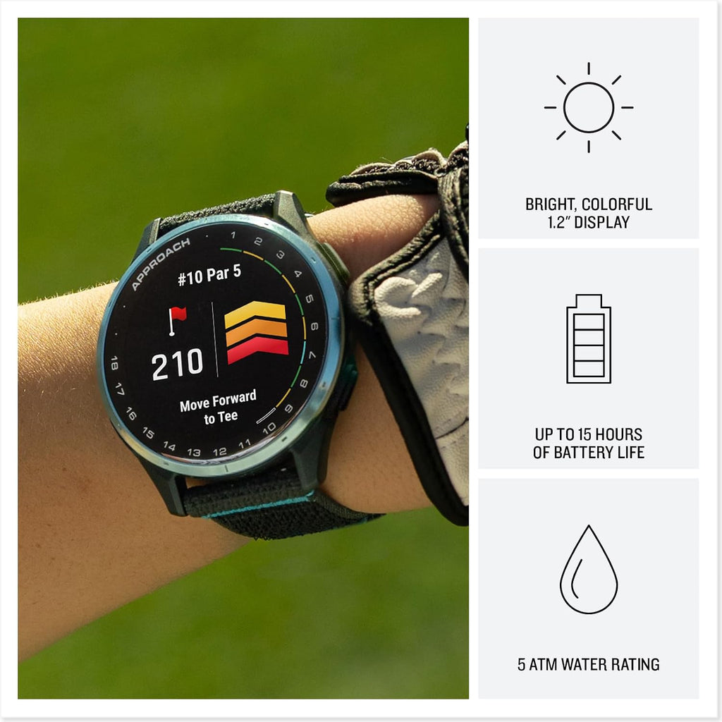 Garmin Approach® J1, Junior Golf Watch with GPS, 43mm, Black | Lightweight GPS Golf Watch Built for Junior Golfers, Simplified Interface, Tee-Off Guidance, Pace-of-Play Timer