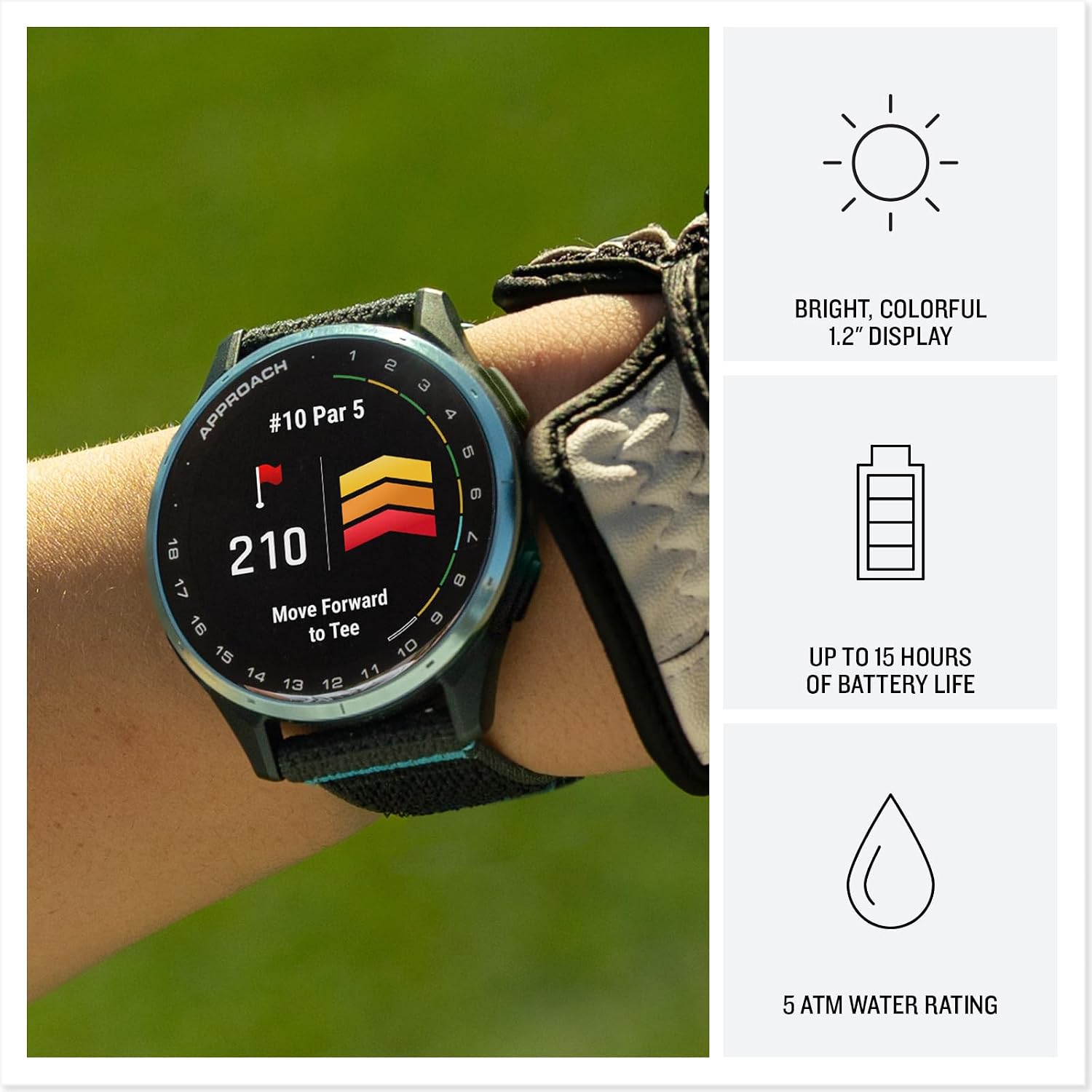 Garmin Approach® J1, Junior Golf Watch with GPS, 43mm, Black | Lightweight GPS Golf Watch Built for Junior Golfers, Simplified Interface, Tee-Off Guidance, Pace-of-Play Timer