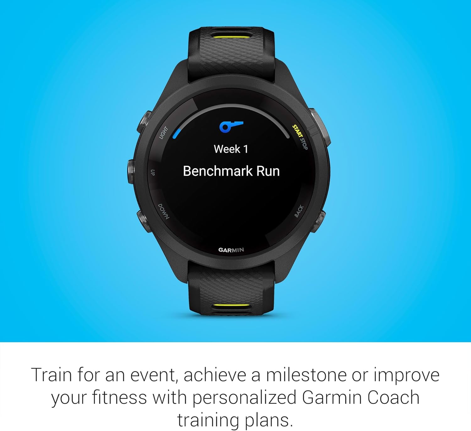 Garmin Forerunner® 265S, Running Smartwatch, 42mm, Black/Amp Yellow | Advanced Training Metrics & Recovery Insights, Music On Your Wrist, Garmin Coach, Daily Suggested Workouts