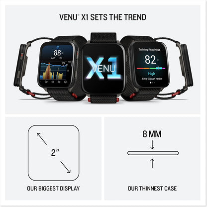 Garmin Venu® X1, Thin & Lightweight Smartwatch, 51mm, Black