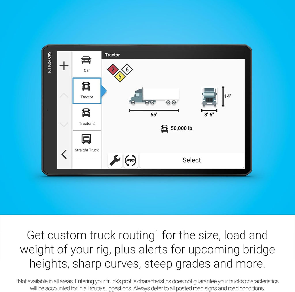 Garmin dēzl™ OTR1020, Extra-Large 10” GPS Truck Navigator | Crisp High-Resolution Touchscreen Display, Expert Arrival Planning, Custom Truck Routing