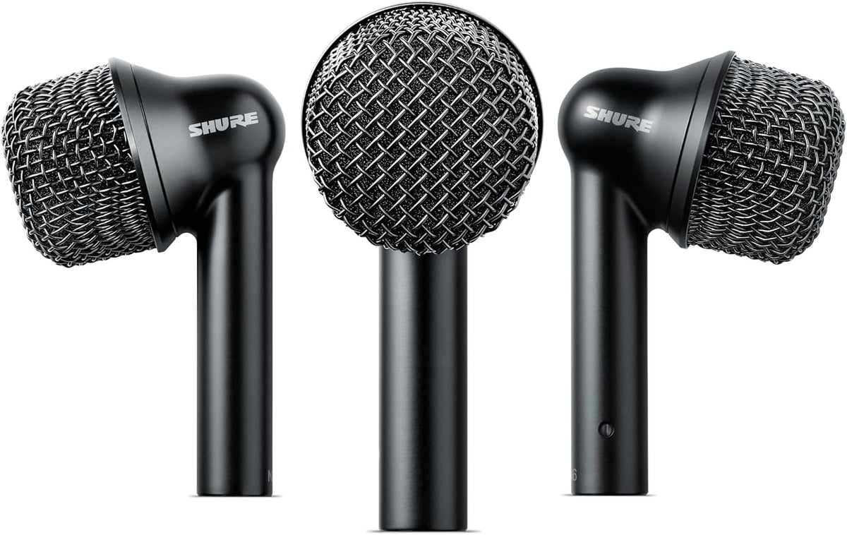 Shure Nexadyne 6 Tom/Snare Drum Microphone with Revonic Technology - Supercardioid Dynamic Mic for Pro Performance, Enhanced Isolation & Noise Reduction, Dual-Engine Transducers, Three Pack (NXN6-3PK)