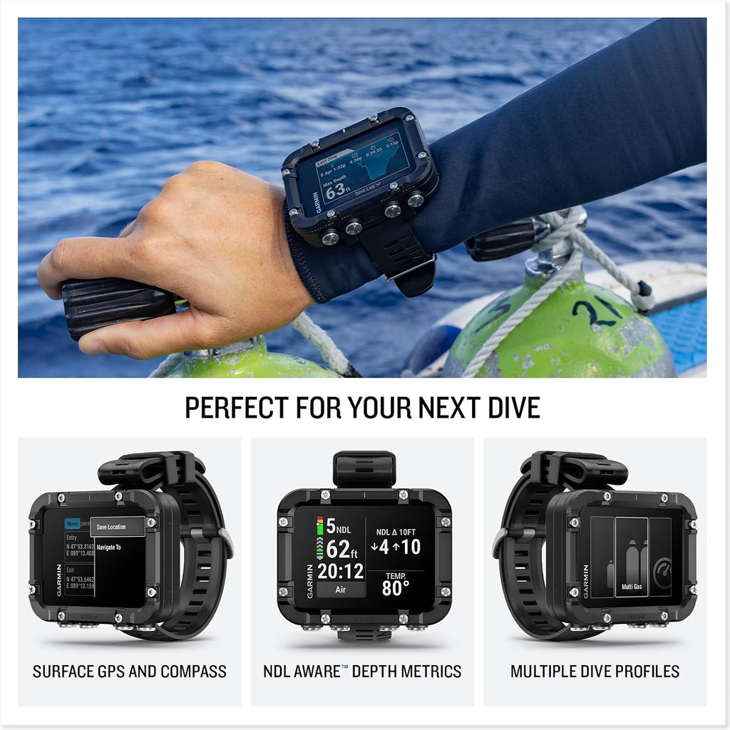 Garmin Descent™ X30, Rugged Dive Computer with Surface GPS | Vibrant 2.4" Color Display, Mutliple Dive Profiles, 10 ATM Dive-Rated, Mark Entry & Exit Points, Up to 30 Hours Battery Life