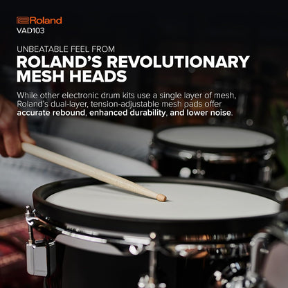 Roland VAD103 V-Drums Premium 4-Piece Electronic Acoustic Design Drum Kit