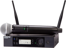 Shure GLXD24R+/SM58 Dual Band Pro Digital Wireless Microphone System - 12-Hour Battery Life, 100 ft Range | SM58 Handheld Vocal Mic, Single Channel Rack Mount Receiver (GLXD24R+/SM58-Z3)