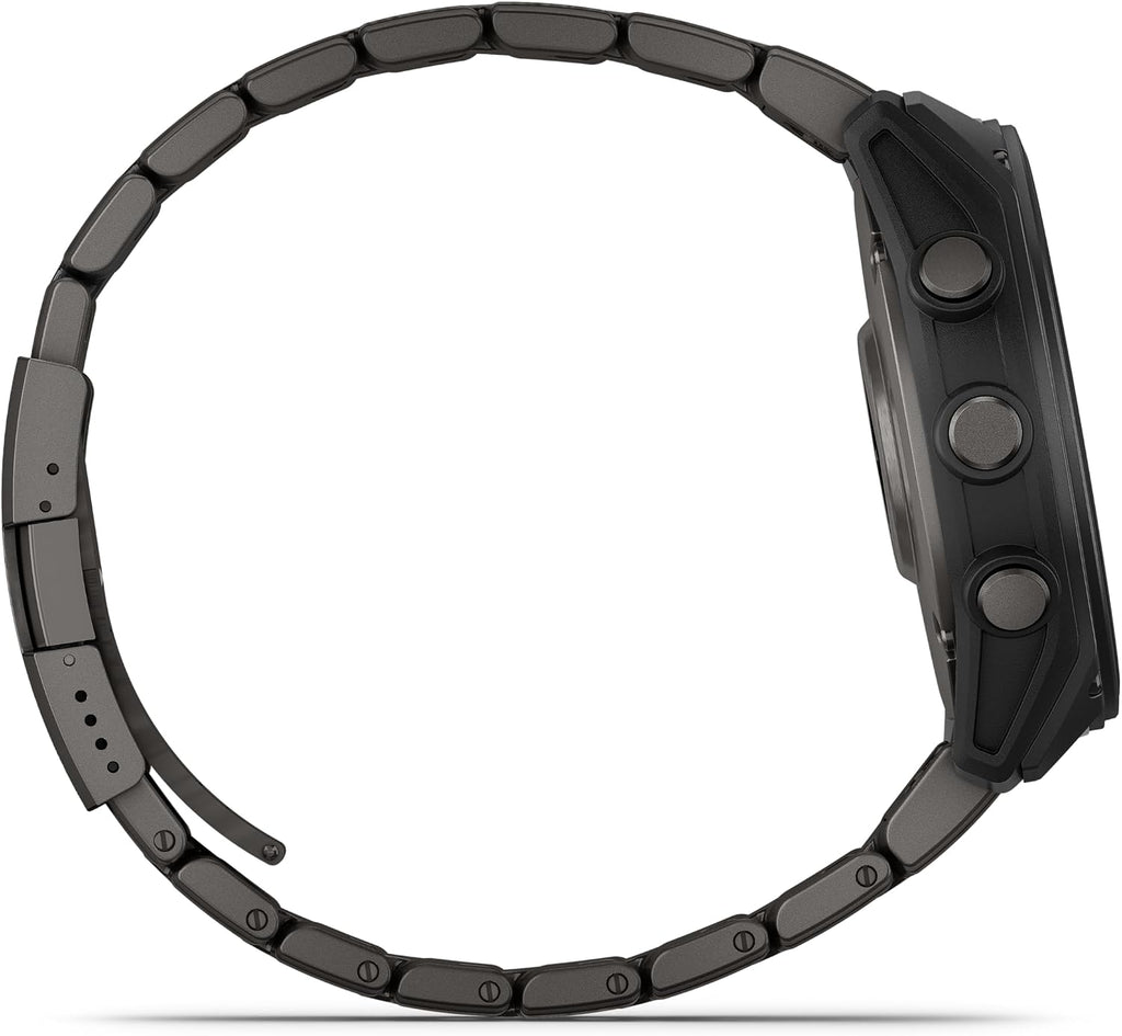 Garmin D2™ Mach 2 – 51 mm, Premium Aviator Smartwatch with GPS, Advanced Flight Maps, LED Flashlight, Built-in Microphone/Speaker for Calls and Texts, Carbon Gray DLC Titanium with Titanium Bracelet