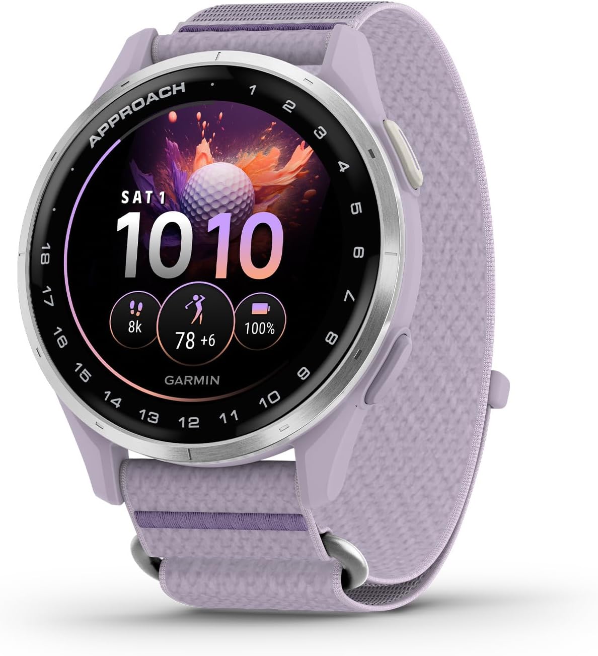 Garmin Approach® J1, Junior Golf Watch with GPS, 43mm, Lilac | Lightweight GPS Golf Watch Built for Junior Golfers, Simplified Interface, Tee-Off Guidance, Pace-of-Play Timer