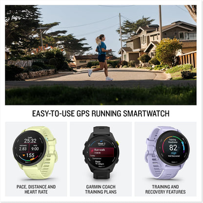 Garmin Forerunner® 70, 43mm, Citron | Beginner-Level Running Smartwatch, Pace, Distance and Heart Rate, Daily Suggested Workouts, Adaptive Training Plans
