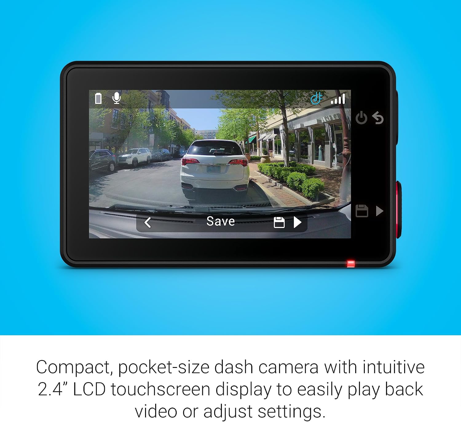 Garmin Dash Cam™ X310, Compact 4k Ultra HD Dash Cam | Records 4k Ultra HD Video with a 140-Degree Field of View, Compact Size & 2.4" Touchscreen Display, Voice Control