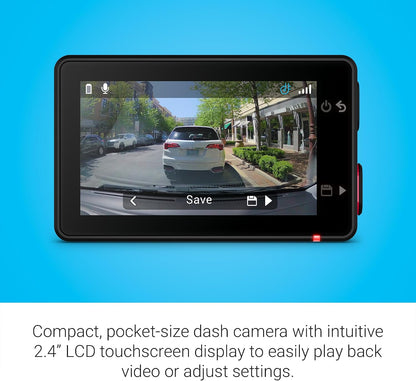 Garmin Dash Cam™ X310, Compact 4k Ultra HD Dash Cam | Records 4k Ultra HD Video with a 140-Degree Field of View, Compact Size & 2.4" Touchscreen Display, Voice Control
