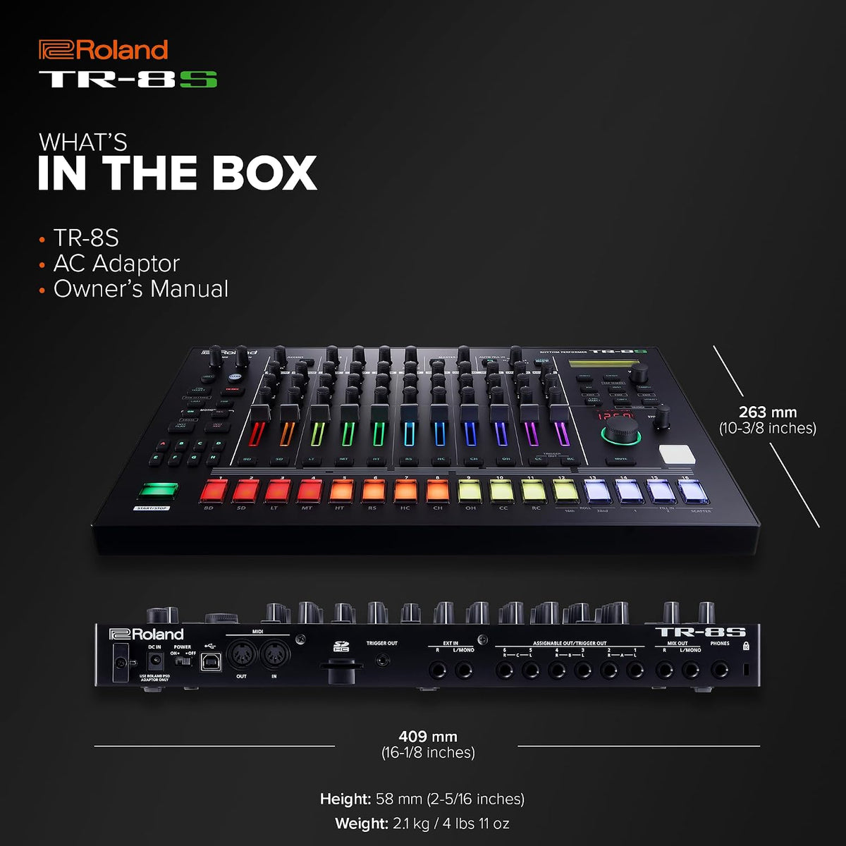 Roland TR-8S Rhythm Performer Advanced Drum Machine