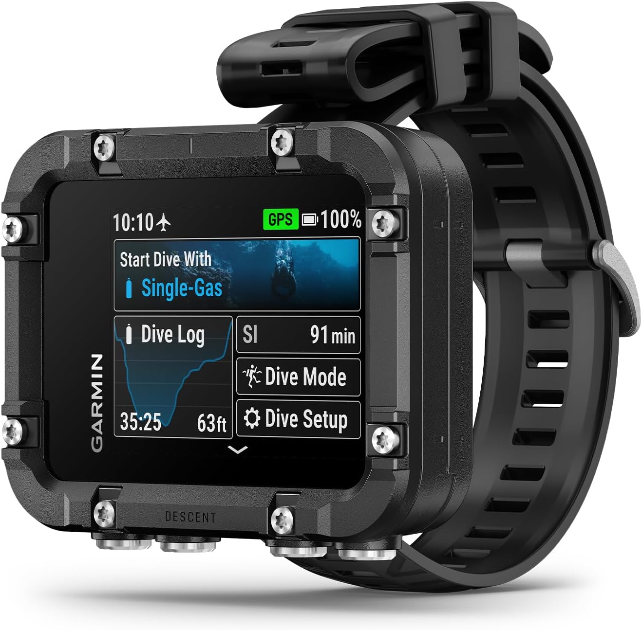 Garmin Descent™ X30, Rugged Dive Computer with Surface GPS | Vibrant 2.4" Color Display, Mutliple Dive Profiles, 10 ATM Dive-Rated, Mark Entry & Exit Points, Up to 30 Hours Battery Life