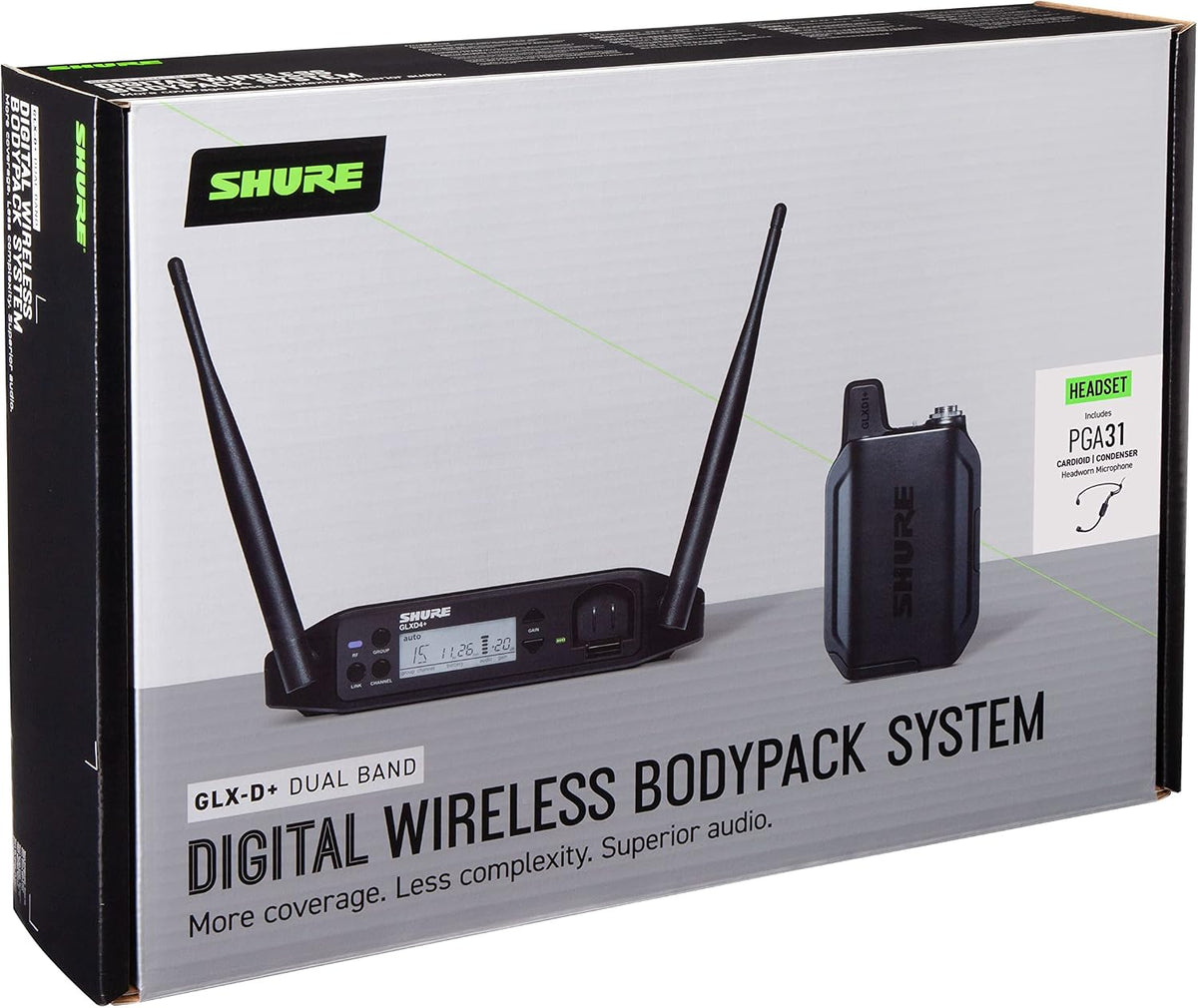 Shure GLXD14+/PGA31 Digital Wireless Headset System - Z3 Band