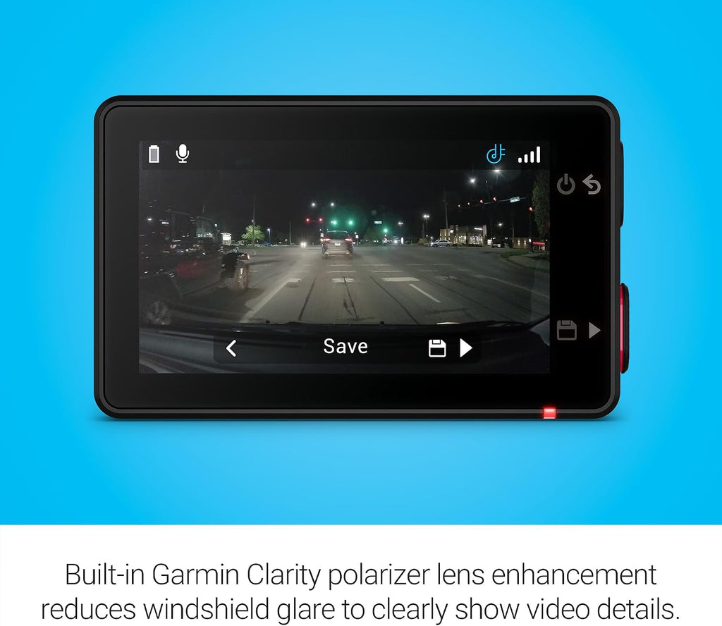 Garmin Dash Cam™ X310, Compact 4k Ultra HD Dash Cam | Records 4k Ultra HD Video with a 140-Degree Field of View, Compact Size & 2.4" Touchscreen Display, Voice Control