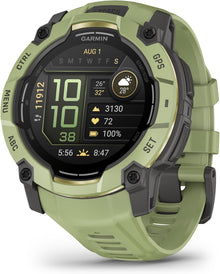 Garmin Instinct® 3 – 50 mm, AMOLED Display, Rugged Outdoor GPS Smartwatch, Built-in Flashlight, Alpine Rush Collection Limited Edition Color, Fern Green with Fern Green Band