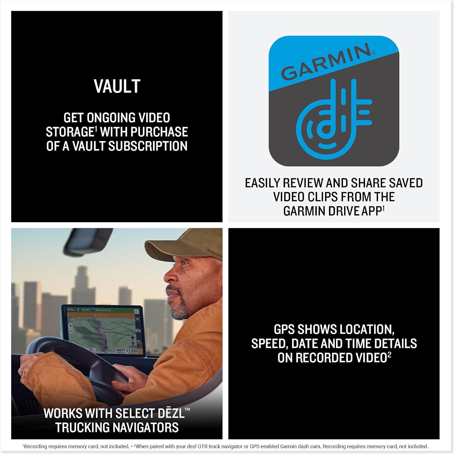 Garmin dēzl™ DualView, Rugged Truck Side Camera System | Display Live Views Down Each Side of Your Truck, Viewable In-Cab on Your Tablet or Compatible dēzl Navigator