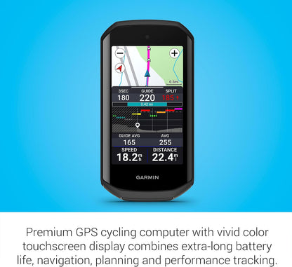 Garmin Edge® 1050, Premium Cycling Computer | Large & Vivid Touchscreen, Advanced Cycling Metrics, Built-In Speaker, Garmin Coach, Groupride, Road Hazard Alerts