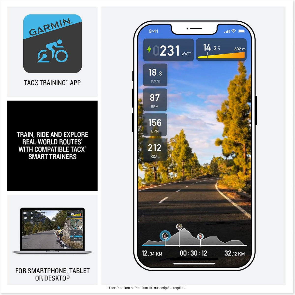 Garmin TacX® Alpine, Gradient Simulator for Indoor Training