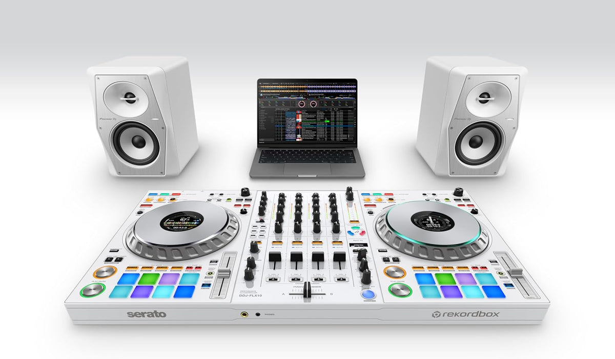 Pioneer DJ DDJ-FLX10 4-Channel DJ Controller, Track Separation, White