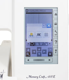 Janome Memory Craft C400E Computerized Embroidery Machine - MC400E Monogram Machine with 160 Built in Designs, 4 Hoops, and 6 Monogramming Fonts, Digital Embroidery Unit for Home, Beginners