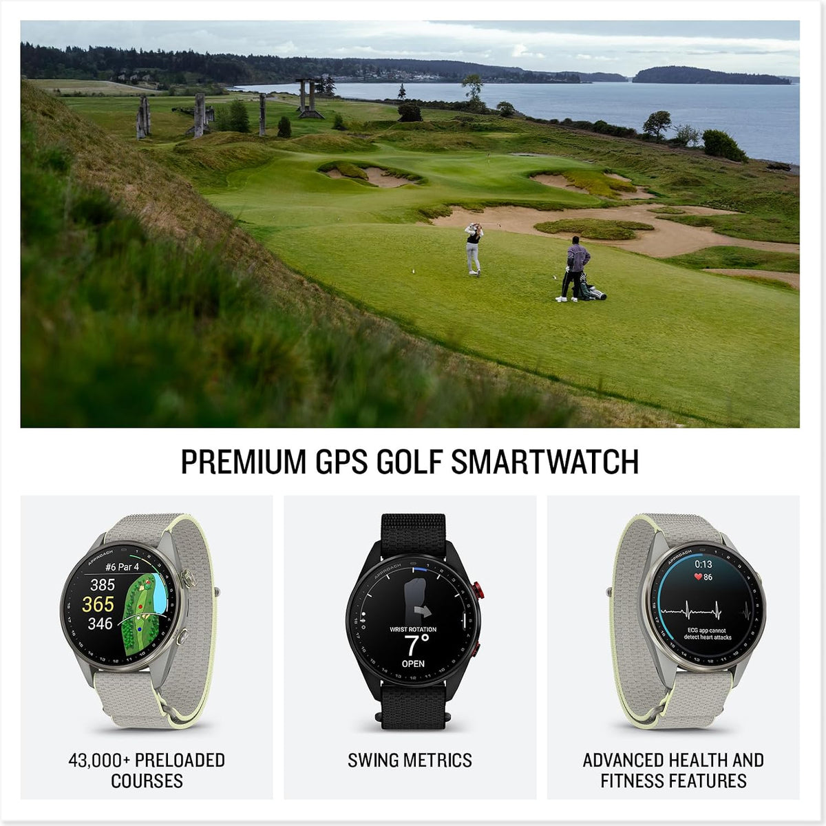 Garmin Approach® S72, Advanced Golf Smartwatch, 47mm, Black