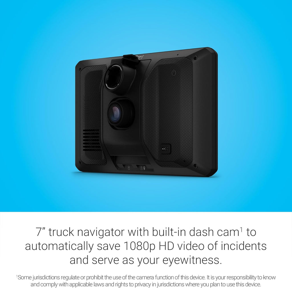 Garmin dēzlCam™ OTR725, 7” GPS Truck Navigator, Built-in Dash Camera | Crisp High-Resolution Touchscreen Display, Expert Arrival Planning, Custom Truck Routing