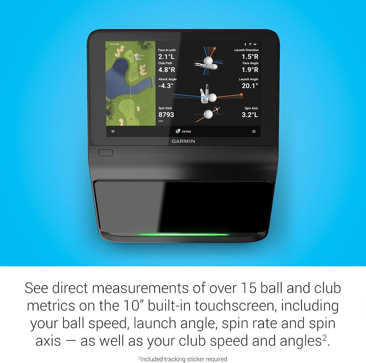 Garmin Approach® R50, Premium Golf Launch Monitor & Simulator