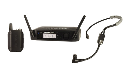 Shure GLXD14+/SM35 Dual Band Pro Digital Wireless Microphone System - 12-Hour Battery Life, 100 ft Range | SM35 Headset Mic, Single Channel Receiver (GLXD14+/SM35-Z3)
