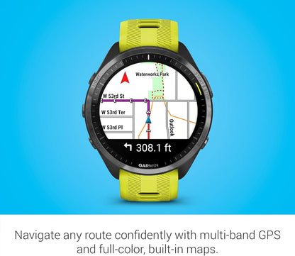 Garmin Forerunner® 965, Running Smartwatch, 47mm, Amp Yellow/Black | Maps, Advanced Training Metrics & Recovery Insights, Maps, Music On Your Wrist, Garmin Coach, Daily Suggested Workouts