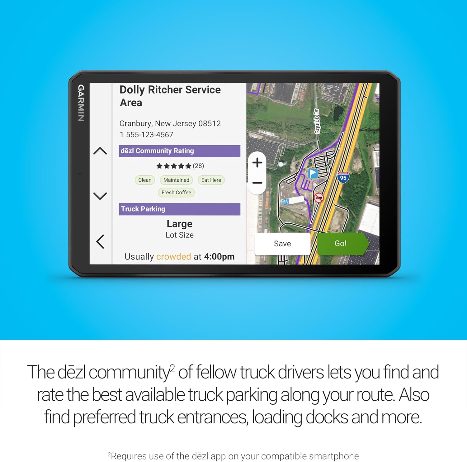 Garmin dēzl™ OTR820, Large 8” GPS Truck Navigator | Crisp High-Resolution Touchscreen Display, Expert Arrival Planning, Custom Truck Routing