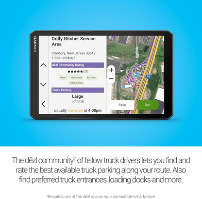 Garmin dēzl™ OTR820, Large 8” GPS Truck Navigator | Crisp High-Resolution Touchscreen Display, Expert Arrival Planning, Custom Truck Routing