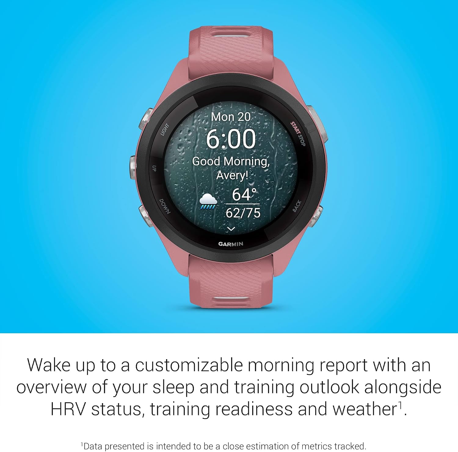Garmin Forerunner® 265S, Running Smartwatch, 42mm, Light Pink/Powder Gray | Advanced Training Metrics & Recovery Insights, Music On Your Wrist, Garmin Coach, Daily Suggested Workouts