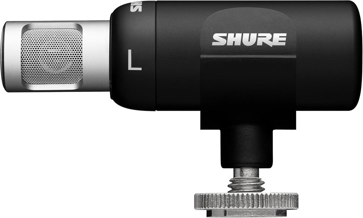 Shure MoveMic 88+ Wireless Stereo Microphone for iPhone & Android - Portable Video Recording Mic with 4 Polar Patterns, DSP Audio Controls & Direct-to-Phone Connectivity, Black