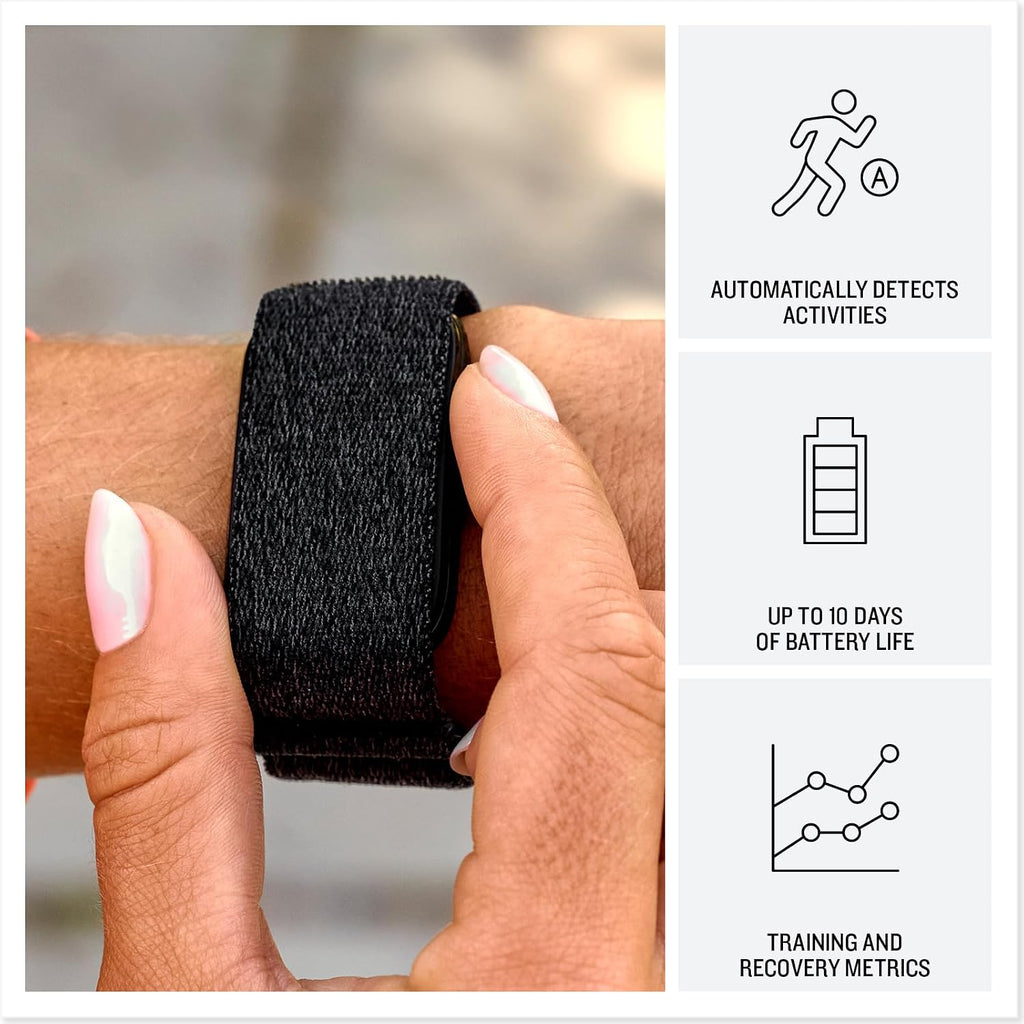 Garmin CIRQA™ Smart Band, No Subscription, L-XL Black | Screenless Health & Fitness Tracker, No Subscription Required, Automatically Detects a Variety of Activities