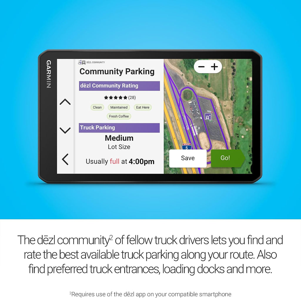 Garmin dēzl™ OTR720, Large 7” GPS Truck Navigator | Crisp High-Resolution Touchscreen Display, Expert Arrival Planning, Custom Truck Routing