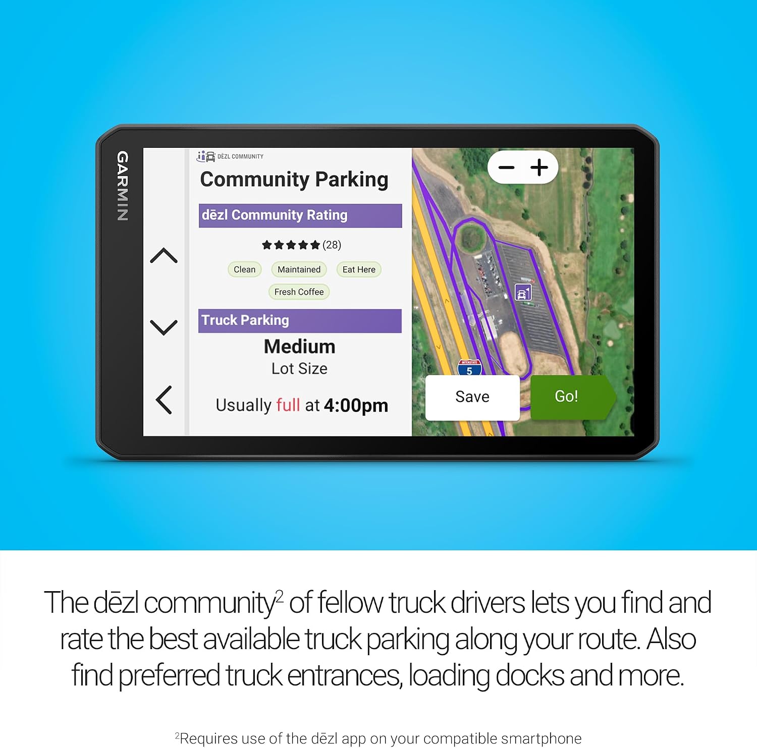Garmin dēzl™ OTR720, Large 7” GPS Truck Navigator | Crisp High-Resolution Touchscreen Display, Expert Arrival Planning, Custom Truck Routing