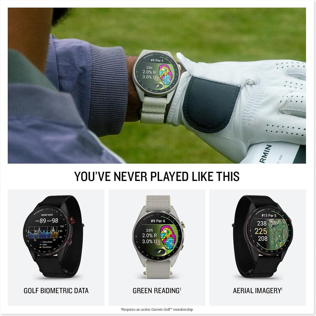 Garmin Approach® S72, Advanced Golf Smartwatch, 47mm, Black