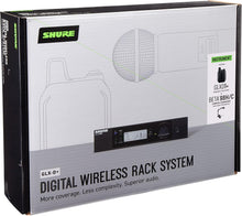 Shure GLXD14R+/B98 Dual Band Digital Wireless Microphone System for Brass, Woodwinds, Percussion - 12-Hour Battery Life, 100 ft Range, Clip-on Instrument Mic, Single Channel Rack Mount Receiver