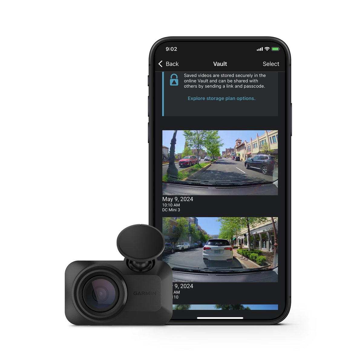 Garmin Dash Cam™ X310, Compact 4k Ultra HD Dash Cam | Records 4k Ultra HD Video with a 140-Degree Field of View, Compact Size & 2.4" Touchscreen Display, Voice Control