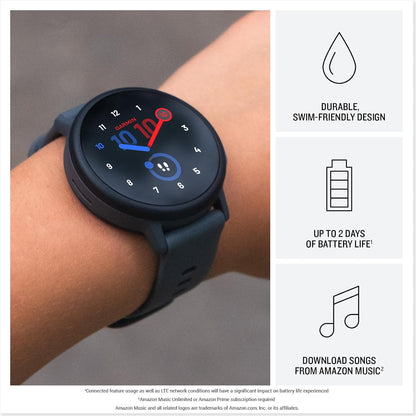 Garmin Bounce™ 2, Kids Smartwatch, Calling & Texting, 43mm, Slate Gray | Two-Way Calling, Voice Messaging, Text Messaging, Real-Time Location Tracking, Active Subsciption Required for LTE Features
