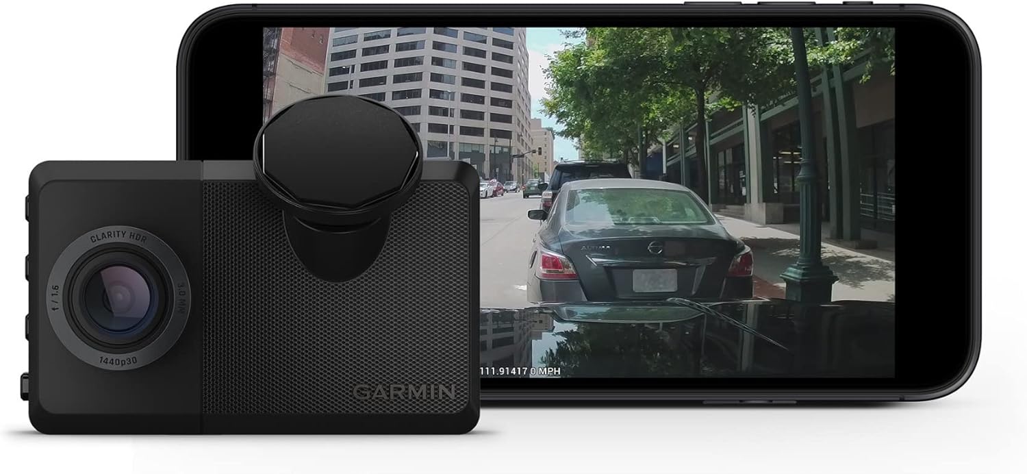 Garmin Dash Cam™ Live, 24/7 Live View, Always-Connected Dash Cam