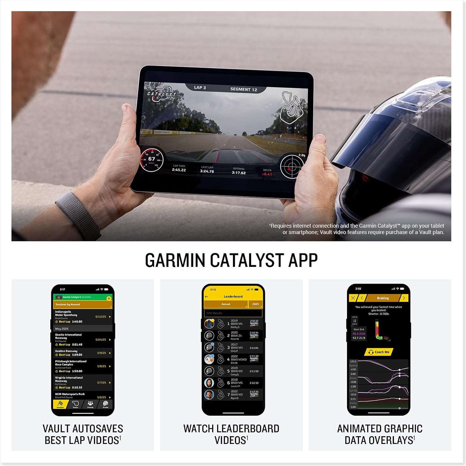 Garmin Catalyst™ 2, Racetrack Driving Performance Optimizer | Real-Time Coaching with On-Track Audio Cues, True Optimal Lap™ Technology, Detailed Performance Data, Leaderboards