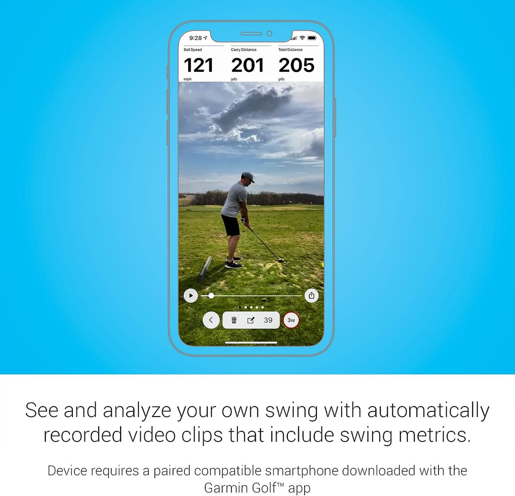 Garmin Approach R10, Portable Golf Launch Monitor, Take Your Game Home, Indoors or to The Driving Range, Up to 10 Hours Battery Life - 010-02356-00 | Tracks 12+ metrics, shot dispersion, video clips, virtual rounds, 10-hour battery