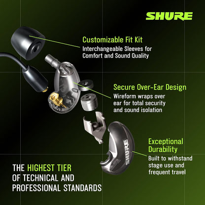 Shure SE215 PRO Sound Isolating Wired Earbuds - Black