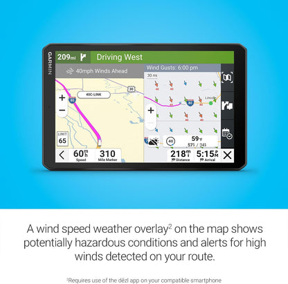 Garmin dēzl™ OTR820, Large 8” GPS Truck Navigator | Crisp High-Resolution Touchscreen Display, Expert Arrival Planning, Custom Truck Routing