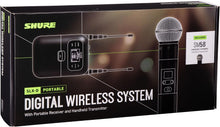 Shure SLXD25/SM58 Portable Digital Wireless System with SLXD2 Handheld Transmitter with SM58 legendary Cardioid Dynamic Vocal Microphone and SLXD5 Single-Channel Receiver | G58 Band (SLXD25/SM58-G58)